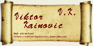 Viktor Kainović vizit kartica